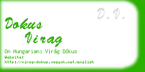 dokus virag business card
